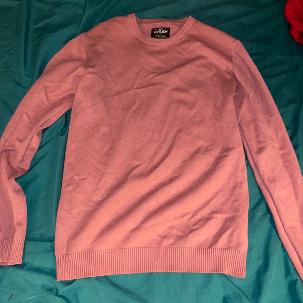 X RAY Jeans Mens M Medium Slim Fit V-Neck Pullover Sweater Mauve NWT Msrp $58